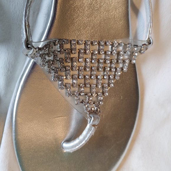 Sliver Diamante Sandals - Picture 2 of 5